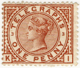 (L204) 1d Red-Brown (plate 3)