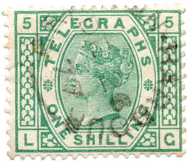 (L219) 1/- Green (plate 5)