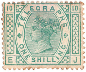 (L224) 1/- Green (plate 10)