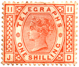 (L227) 1/- Brown-Orange (plate 11)
