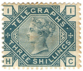 (L229) 3/- Slate-Blue (plate 1)