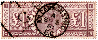 (L236) £1 Brown-Lilac (plate 1)