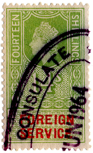 (28) 14/- Green Vermillion (1959)