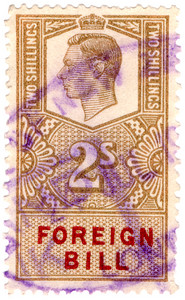 (206a) 2/- Gold & Red (un)