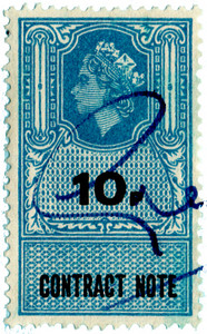 (80) 10p Blue & Black