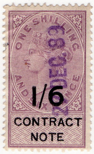 (03) 1/6d Lilac & Black (1888)