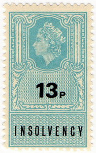 (10) 13p Pale Blue & Black (1975)