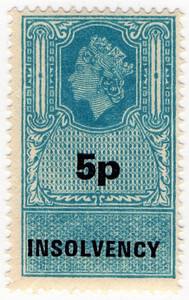 (01) 5p Blue & Black (1971)