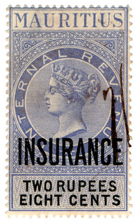(34) 2R 8c Blue & Black (1879)