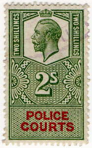 (26) 2/- Green & Scarlet (1921)