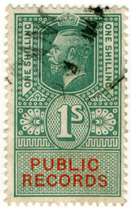 (31) 1/- Green & Vermilion (1921)