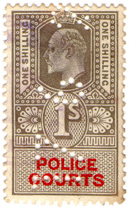 (19a) 1/- Drab & Scarlet (1902)