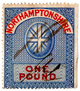 (14) £1 Blue & Carmine (1870)