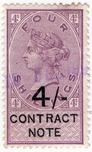 (05) 4/- Lilac & Black (1888)