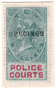 (07) 10/- Green & Carmine (1876)