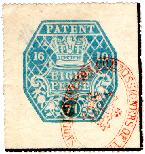 (12) 8d Blue (1870)