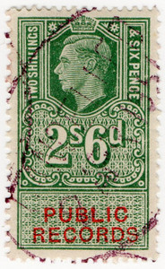 (38) 2/6d Green & Vermillion (1947)