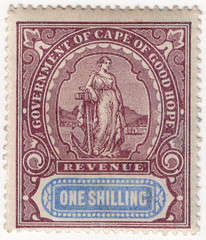 (131) 1/- Lilac & Blue (1898)