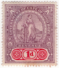 (128) 1d Lilac & Red (1898)