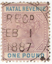(93) £1 Lilac & Blue (1885)