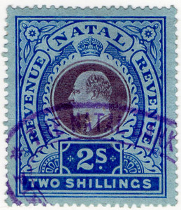 (110) 2/- Blue & Blue (1908)