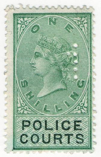 (09) 1/- Green & Black (1882)