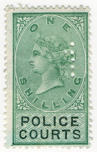 (09) 1/- Green & Black (1882)