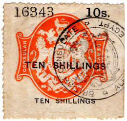 (10) 10/- Red & Black (1885)