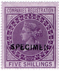 (04) 5/- Lilac (1856)