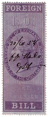 (08) 1/- Lilac (1854)