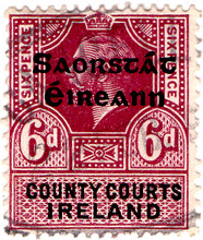 (102) 6d Claret Red & Black (1922)
