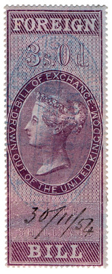 (13) 3/- Lilac (1854)