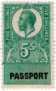(10a) 5/- Deep Green & Black (1921)