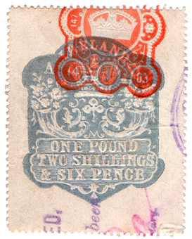 (13) £1 2/6d Blue