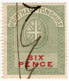 (38) 6d Green & Carmine (1882)