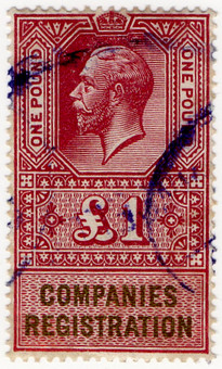 (27) £1 Claret Red & Green (1921)