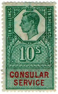 (169) 10/- Green & Red (1947)