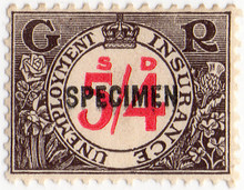 (117) 5/4d Black & Red (1921)