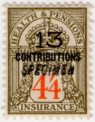 (un) 4/4d Olive Green & Orange (1945)