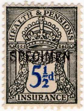(un) 5½d Slate & Blue (1945)