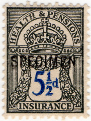 (un) 5½d Slate & Blue (1945)