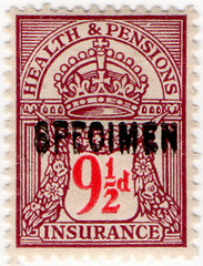 (50) 9½d Purple & Scarlet (1925)