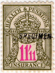 (108) 11/11d Olive & Magenta (1926)