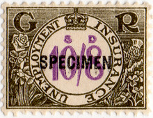 (134) 10/8d Dark Grey & Mauve (1921)