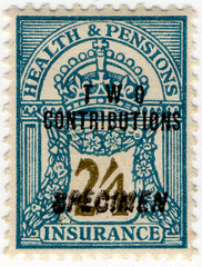(un) 2/4d Blue & Olive (1945)