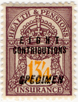 (156) 13/4d Mauve & Yellow (1945)