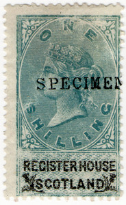 (21) 1/- Green & Black (1879)