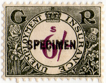 (un) 6/- Green & Purple (1931)