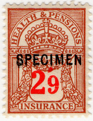 (un) 2/9d Brown & Scarlet (1940)