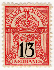 (66) 1/3d Red & Black (1925)